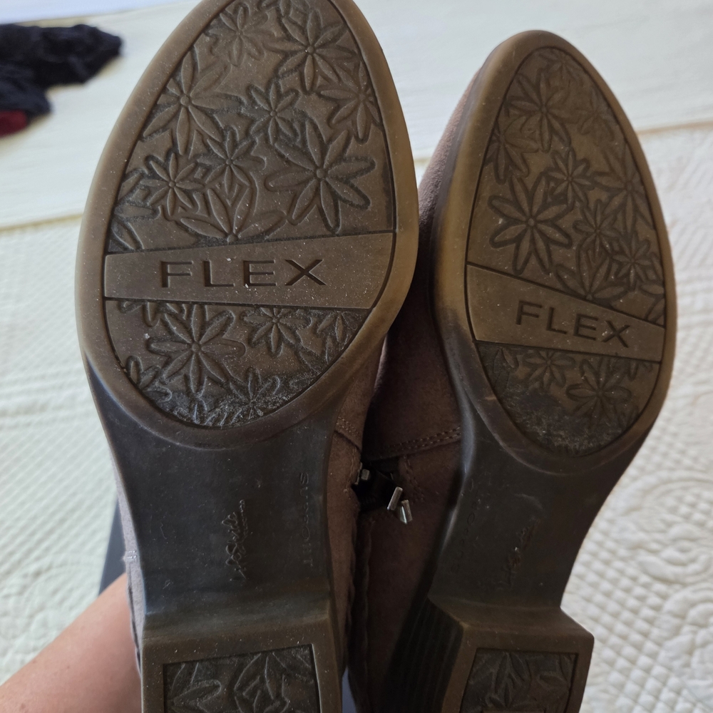 Women's Braided Ankle Boots - Brown - Picture 5 of 7